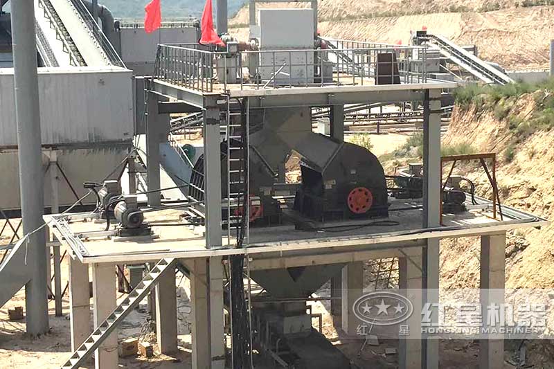 石灰石制砂生產現場