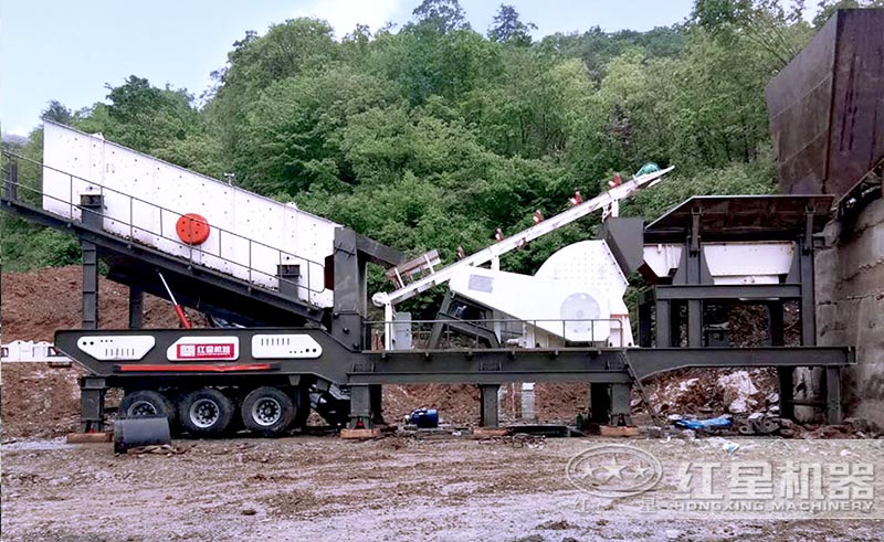 移動碎石機現場圖