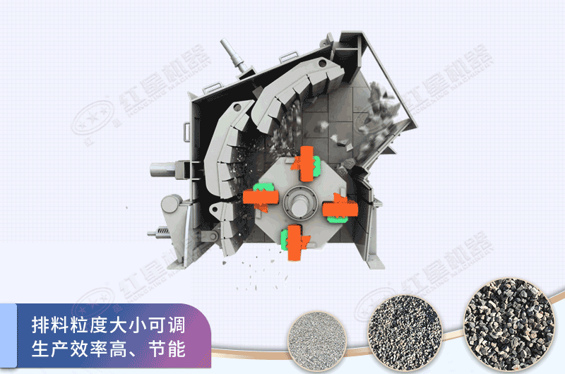 反擊破的砂石同出，料質(zhì)量好
