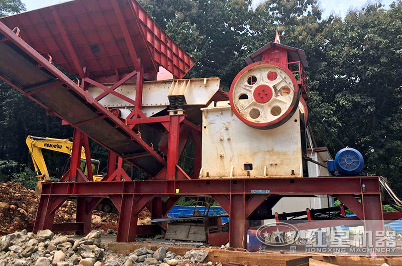 印尼客戶顎式破碎機150t生產現場